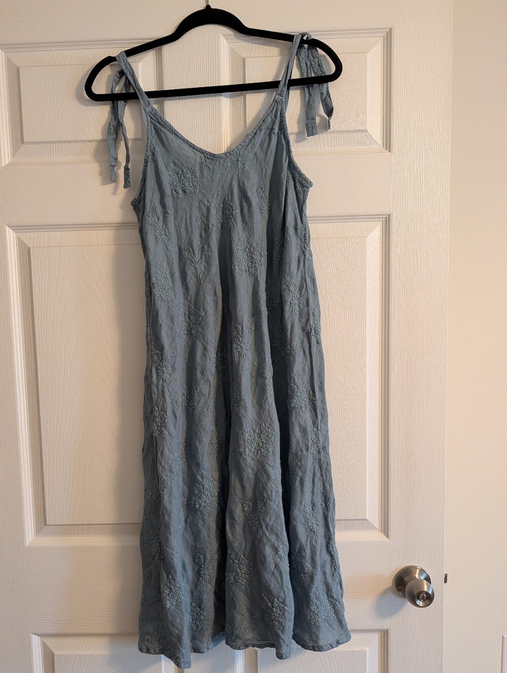 CP Shades Pale Blue/Green Linen Dress XS (Fits More Like A Small)